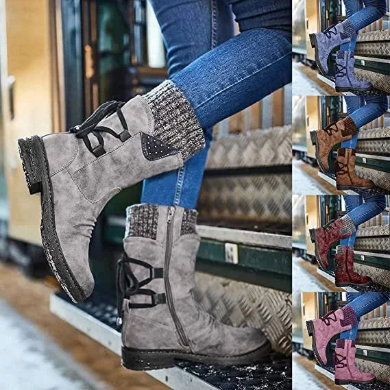 Nora | Warme Winterstiefel für Damen mit Strickbund 6