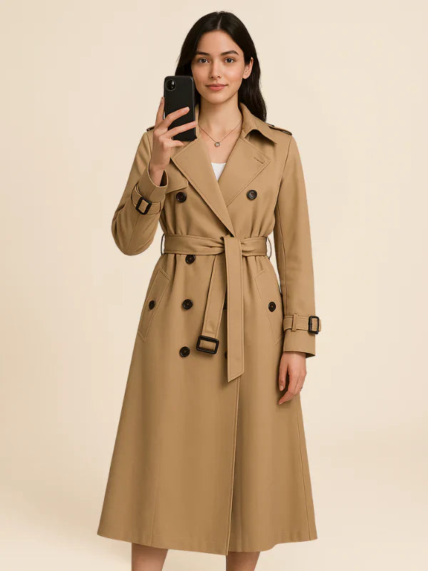 Amelie | Eleganter Trenchcoat für Damen mit Gürtel 0