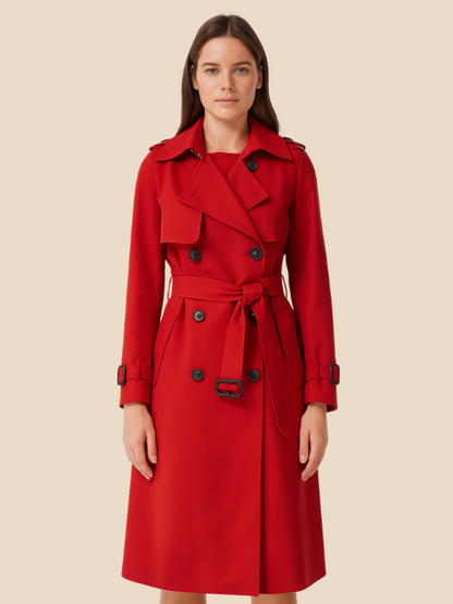 Amelie | Eleganter Trenchcoat für Damen mit Gürtel 12