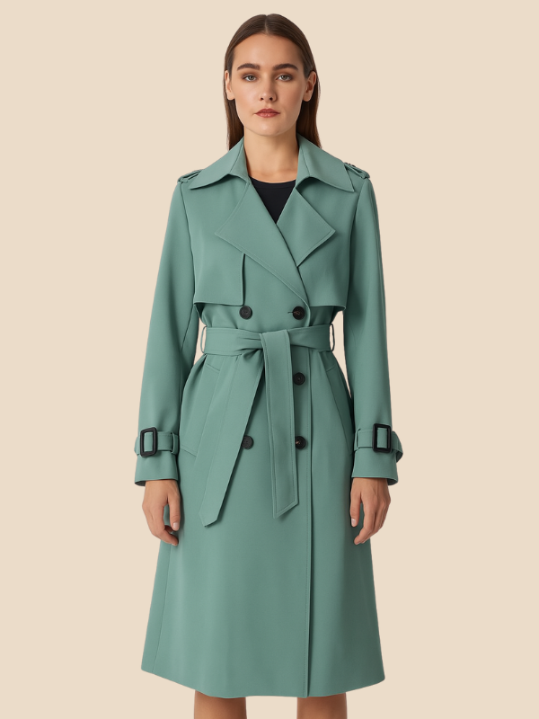 Amelie | Eleganter Trenchcoat für Damen mit Gürtel 13