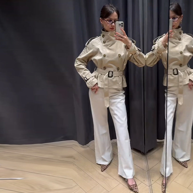 Clara | Eleganter Trenchcoat für Damen tailliert 2