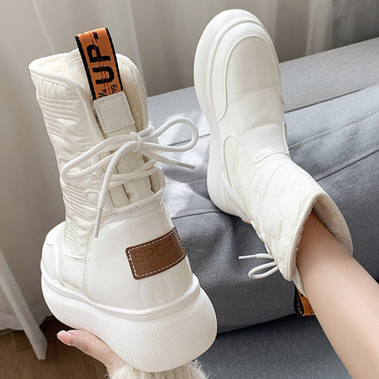 Lina | Warme Winterstiefel für Damen Schnürung 0