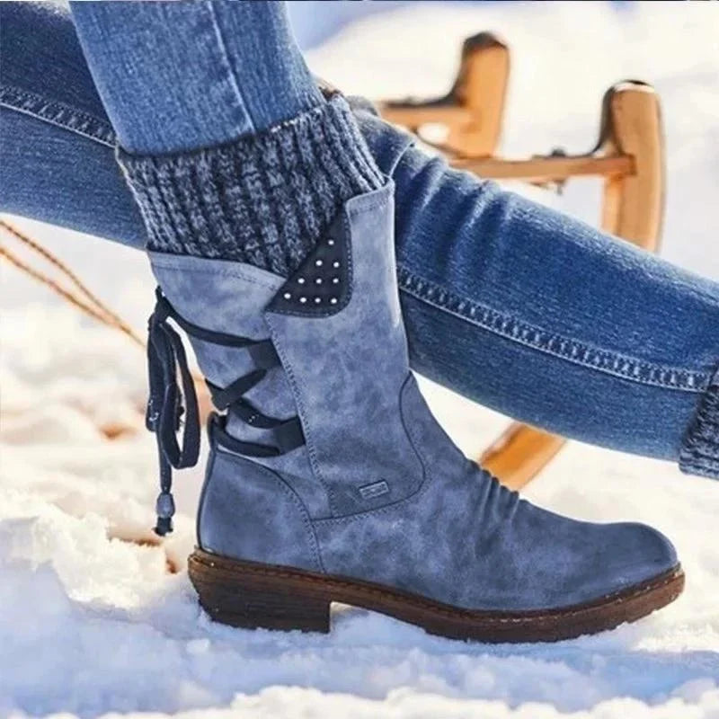 Nora | Warme Winterstiefel für Damen mit Strickbund 2