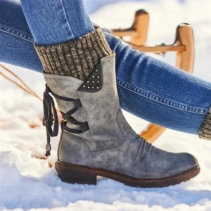 Nora | Warme Winterstiefel für Damen mit Strickbund 3