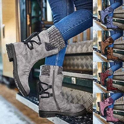 Nora | Warme Winterstiefel für Damen mit Strickbund 6