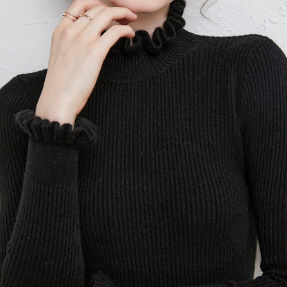 Sophia | Eleganter Strickpullover für Damen mit Rüschen 2