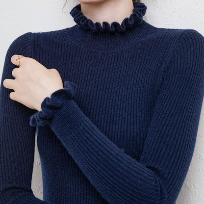 Sophia | Eleganter Strickpullover für Damen mit Rüschen 4